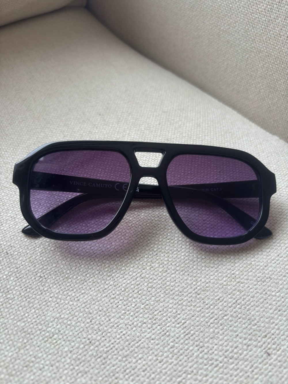 Vince Camuto Black Sunglasses with Dark Lenses